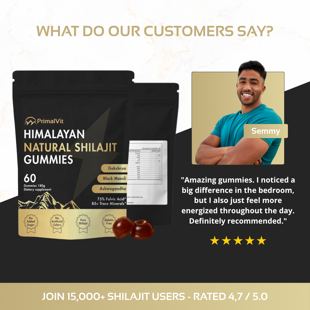 PrimalVit™ Pure Himalayan Shilajit Gummies For Men
