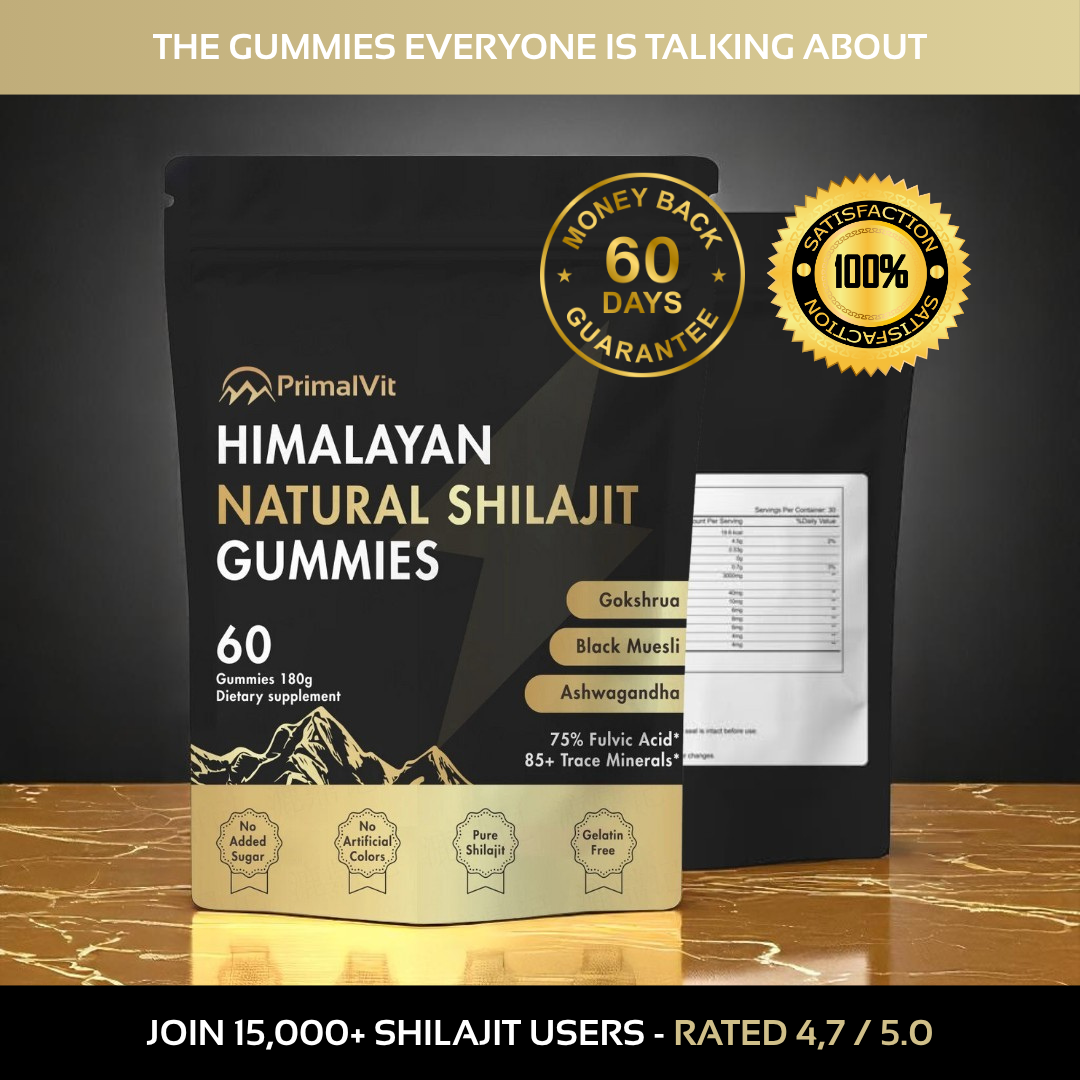 PrimalVit™ Pure Himalayan Shilajit Gummies For Men